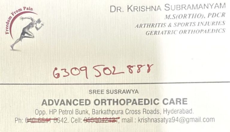 Dr. Krishna - Visiting Card